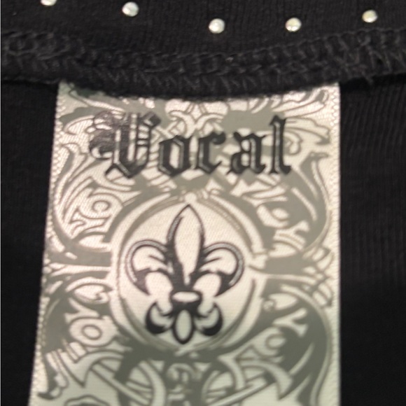 Vocal Black and Silver Top Double-Row Rhinestone - Picture 5 of 5